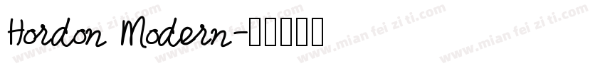 Hordon Modern字体转换